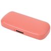 Pearl Z9418 Eyeglass Case, Pink, Hard, Button, Solid Color