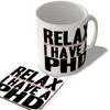 McMug - Relax - I Have A PhD - Mug and Coaster Set, Ceramic, 11fl.oz.