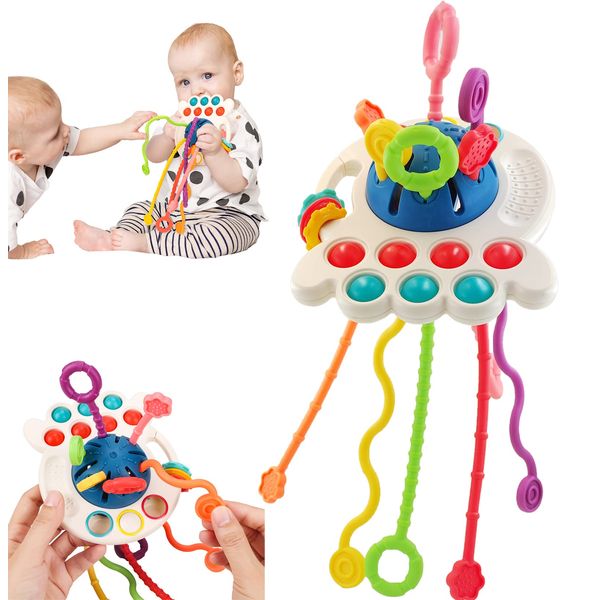 NeslGenc Baby Toys 6 to 12 Months,Montessori Toys for 1 Year Old Boy Girl Baby Sensory Toys for Babies 12-18 Months Pull String Toys for Christmas and Birthday Gifts Infant,Toddlers