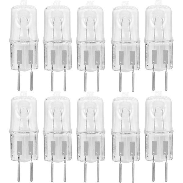 10 Pack Halogen Light Bulb Electric Oil Warmer Bulb Clear Lens Dimmable Q35/G5.3/CL/120V G5.3 JCD 35 Watt 120 Volt Replacement Candle Warmer Oven Microwave Oil Aromatherapy Lamp Incense Diffuser