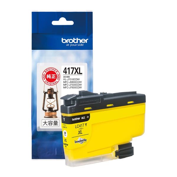 Brother Industries, Genuine Brother Ink Cartridge Yellow (High Capacity), LC417XLY Compatible Model Number: MFC-J7500CDW, MFC-J5800CDW, etc