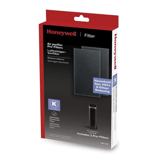 Honeywell Air Purifiers and Fans HRF-K2E K Replacement Air Purifier Pre-Filters Compatible with the Honeywell HFD323E Air Purifier Air Genius 5