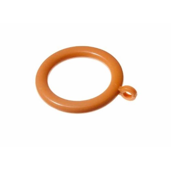 40 x Light Brown Plastic Curtain Drape Pole Ring Rod 37MM ID 50MM OD