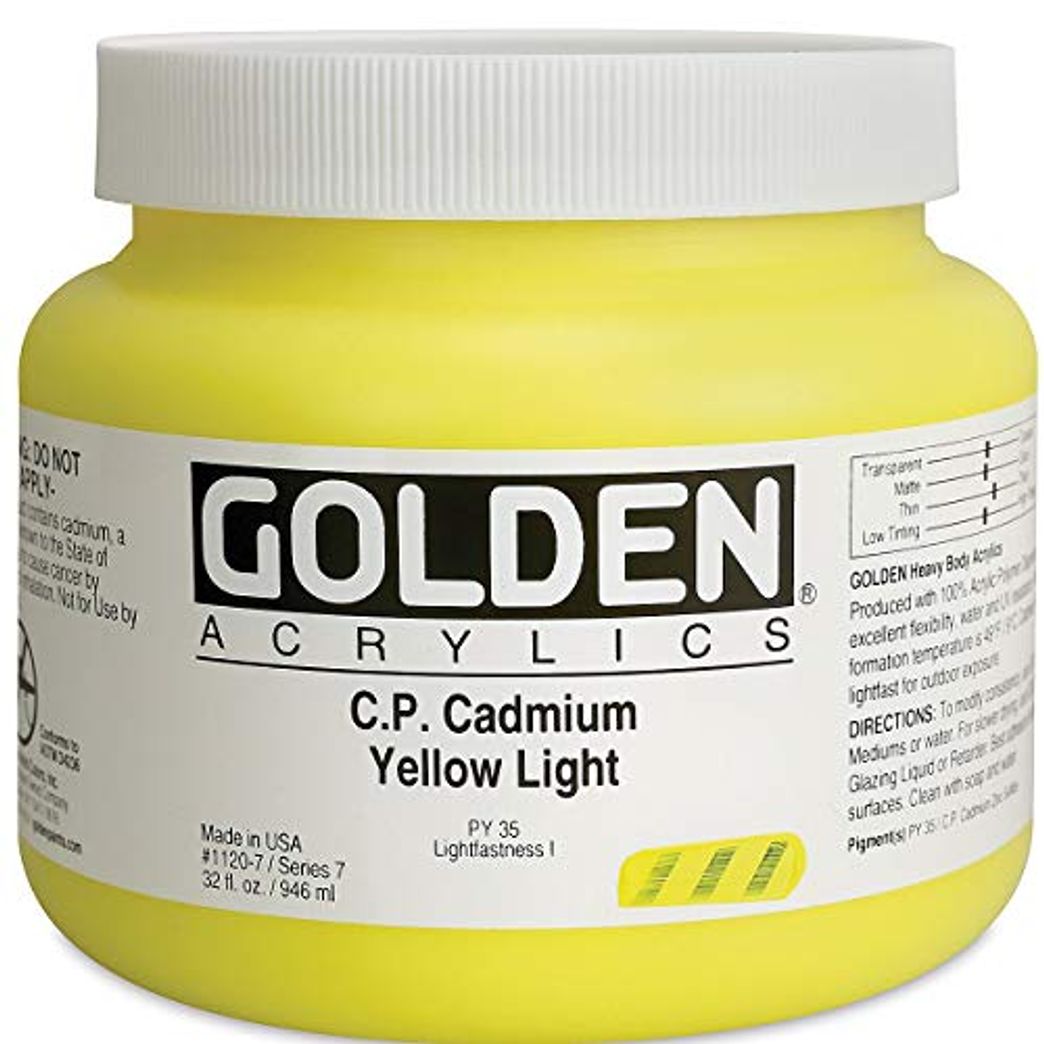 Golden Heavy Body Acrylic 8 oz - Cadmium Yellow Light