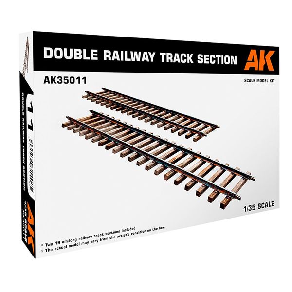PLATZ AK Interactive 1/35 Rail Section Set, Plastic Model AK35011