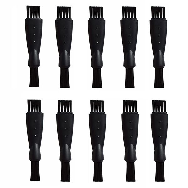 10pcs Mens Electric Shaver Cleaning Brush Hair Remover Shaving Razor Brush Replacement Brushes - Black