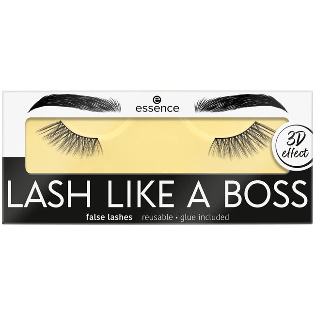 essence LASH LIKE A BOSS false lashes, Nr. 07 Essential, schwarz, definierend, verlängernd, volumengebend, langanhaltend, vegan, Mikroplastik Partikel frei, Nanopartikel frei (1 Paar)