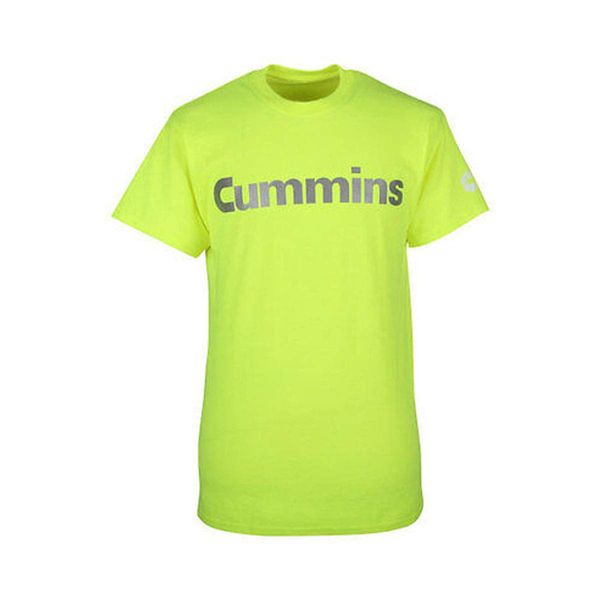 Dodge Cummins Safety Green/Pink T Shirt tee Short Sleeve (Safety Yellow, X-Large)