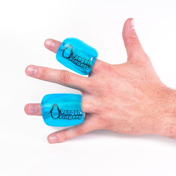 Finger and Toe Cold Gel Ice Pack, by Penguin Fingers.Compression Cold Pack for Fingers and Toes, Arthritis, Gout, Injuries. Cryotherapy Sleeve. Best Prices (Double Packs)