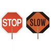High Visible Weatherproof Durable 18” Reflective STOP/SLOW Paddle Wooden Handle