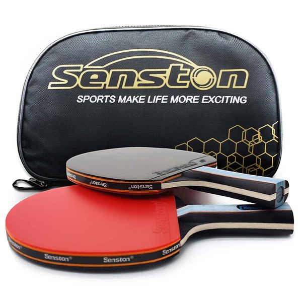 Senston Pro Table Tennis Set With Carry Case, Premium Tennis Rackets Best Table Tennis Rackets For Intermediate And Advanced Trainingntermediate and Advanced Training