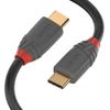 LINDY USB 3.2 Type C Cable, 5A PD, Anthra Line Black 1m