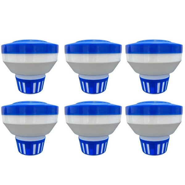 Pool/Spa Chlorine Tablet Dispenser Floater for  1" or 3" Tablets (6 Pack)