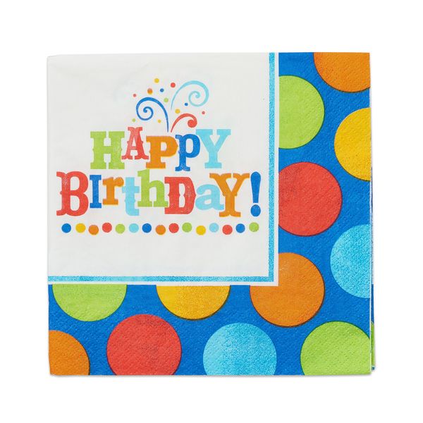 American Greetings Birthday Fever Fun Party Supplies, Paper Lunch Napkins (16-Count)