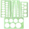Circle Stencil Template for Drawing, Plastic Circles Geometric Stencils Measuring Templates Rulers Tool for Drafting Crafts Reusable