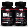 Force Factor DIM, 2-Pack, Pills to Decrease Estrogen in Men, Diindolylmethane Supplement with Key Natural Ingredients and Superior Absorption, Diindolylmethane 300mg, Works Fast, 60 Capsules