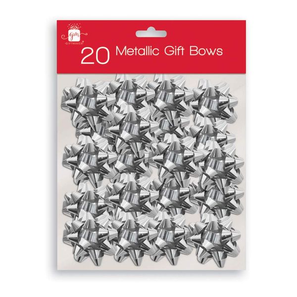 DesignGroup Bow and Ribbons, Silver, Assorted