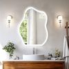 WISFOR 32" Irregular Dimmable Wall Vanity Mirror Cloud Shape LED Bathroom Mirror