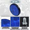 X AUTOHAUX 4 Pcs Universal Round Shape Reflector for Motorcycle Blue