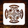 Celtic Cross Stencil - 7.5 x 7.5 cm - Reusable Religious Tribal Knotwork Wall Stencils Template