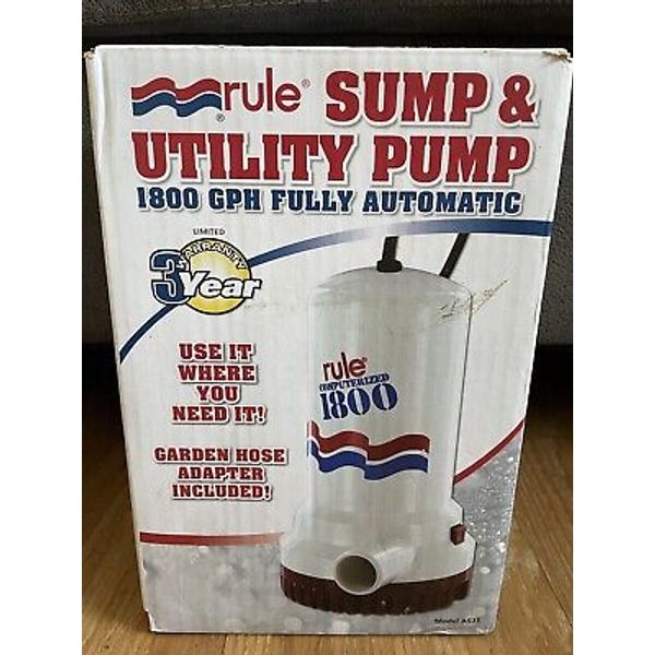 Rule Sump & Utility Pump 1800 GPH Fully Automatic Computerized Automation