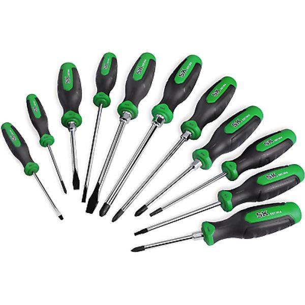 SK 11-Piece Magnetic Screwdriver Set, Includes Slotted/Phillip/Star Screwdrivers