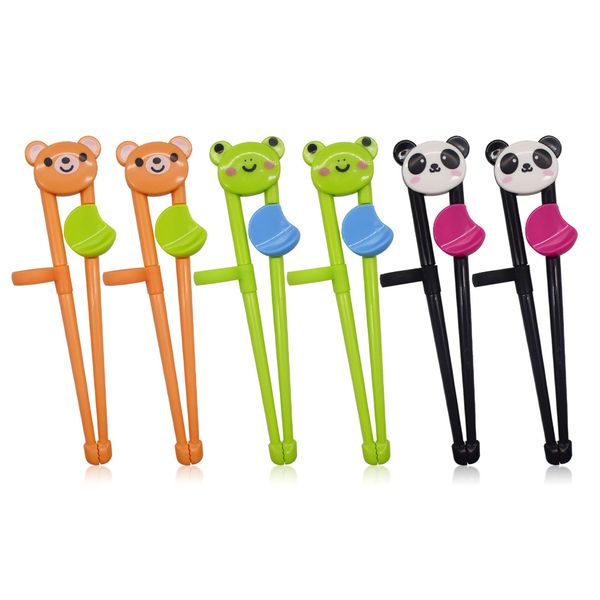 6 Pairs Kids Training Chopsticks,Xiuyer Kids Chopsticks Reusable Childrens Chopsticks Easy To Use Chopsticks Toddler Chopsticks Helper Kids Learner Chopsticks Right or Left Handed for Childs Beginners