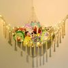 JISRKP Stuffed Animal Hammock, Teddy Hammock With 3 Hooks, Soft Toy Storage Nets, Pattern