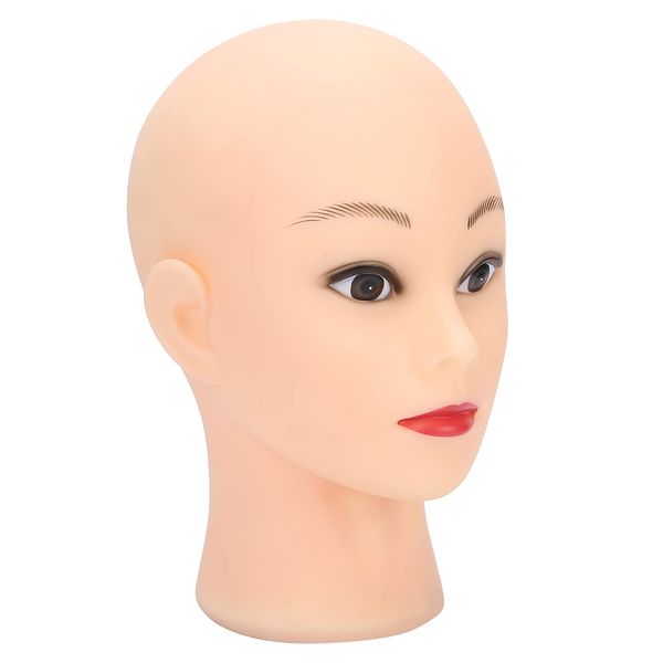 Mannequin Head Bald Training Heads PVC Manikin Head Cosmetology Mannequin Head Bald Wig Head Hats Glasses Displaying Wigs Making Practicing Manikin Head Model