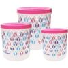 Princeware Plastic Twister Package Container, Set of 3, Assorted Color