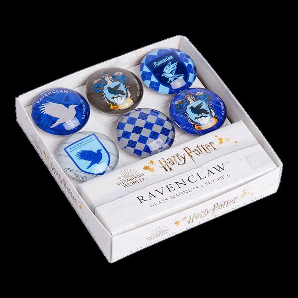 英文原版 Harry Potter Ravenclaw Glass Magnet Set Set of 6 哈利波特 拉文克劳 6个冰箱贴 英文版