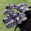 Craftsman Golf 11pcs/Set Camouflage Black & Gray Splice Neoprene Golf Club Head Cover Wedge Iron Protective Headcover for Mizuno Callaway, Ping, Taylormade, Cobra, Etc.