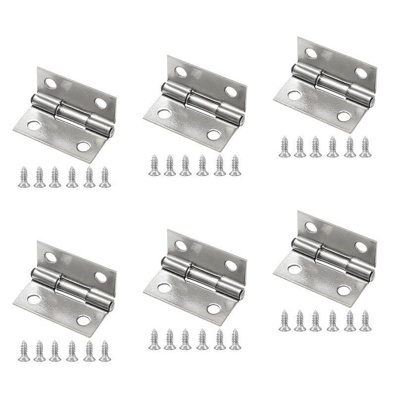 Piutouyar 6Pack Butt Hinge 1 Inch Mini Hinges 304 Stainless Steel ...