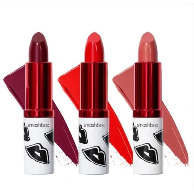 New SMASHBOX BE LEGENDARY LIPSTICK TRIO ~ EASY GET FIRED & BLACK CHERRY