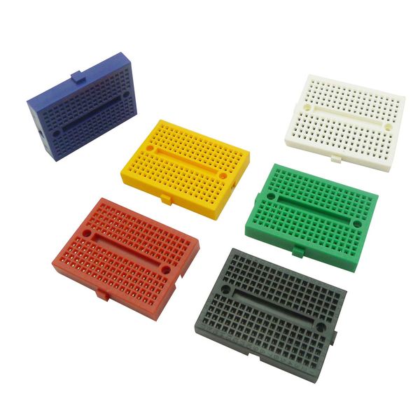 KKHMF 6 Pcs SY-170 Mini Breadboard Colorful Breadboard Solder Original Test 170 Tie Point for Arduino "Domestic Delivery"