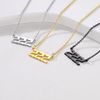 U7 222 Black Stainless Steel Layered Necklace