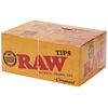 Raw Natural Paper Tips, Brown, Pack of 50