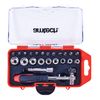 Amtech L1955 23 Piece Offset Ratchet Handle, bit and Socket Set