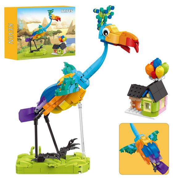 Kevin Bird Up House Building Set for Girls 8-14 Years up,Compatible for Lego,Cute Animals Movie Merchandise Gifts for Adults Movie Fans 602 pcs