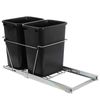 Double Pullout Trash Kitchen Container Can 35 Quart Under Counter Sliding Waste