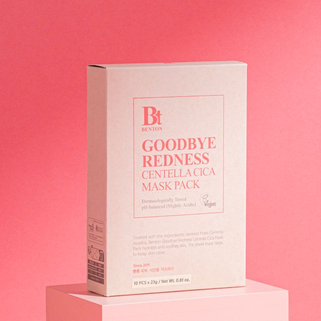 [Benton] Goodbye Redness Centella Cica Mask Pack 23g 1 box (10 sheets) vegan