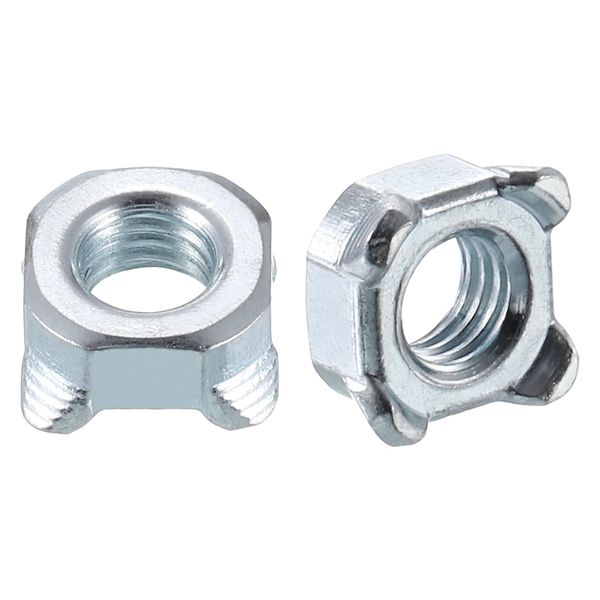 uxcell Welding Nuts M5 Square UNC Carbon Steel Machine Screws Silver 100 Pcs