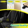 Kingphenix Car Seat Cushion with Back Support Memory Foam Ergonomic Black