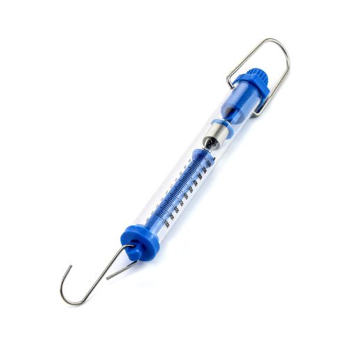 QWORK Plastic Tubular Spring Scale - 5 Pack 1000g/10N Capacity, Grams & Newton Calibration, Zeroing Capability, Clear Plastic Body Spring Balance Hanging Tube