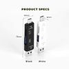 5 in 1 Multifunction Card Reader Compatible with DragonTouch MAX 10 for Backup Expansion USB Type-C/MicroUSB/Tf/USB 2.0/ SD Card Reader (White)