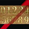 ZW Hardware A100 4 Inch Bright Brass House Number 5