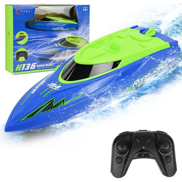 New RC Boat 2.4Ghz 10KM/H High Speed Remote Control Boat Toy Gift for Kids USA