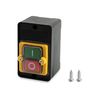 QWORK® Push Button Switch 10A 220V/380V for Cutting Machine Bench Drill Switch, On/Off Buttons Covered with Transparent Waterproof Cap