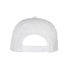 Flexfit 5-Panel Premium Curved Visor Snapback Cap Baseball, White, One Size