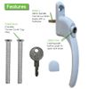 Genius® Q uPVC Universal Window Handle Inline Locking Espag Double Glazing 40mm (White)
